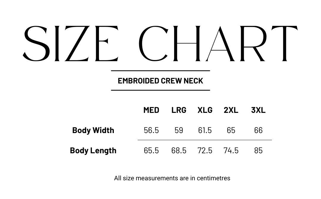 MANAWA crew - black embroidery