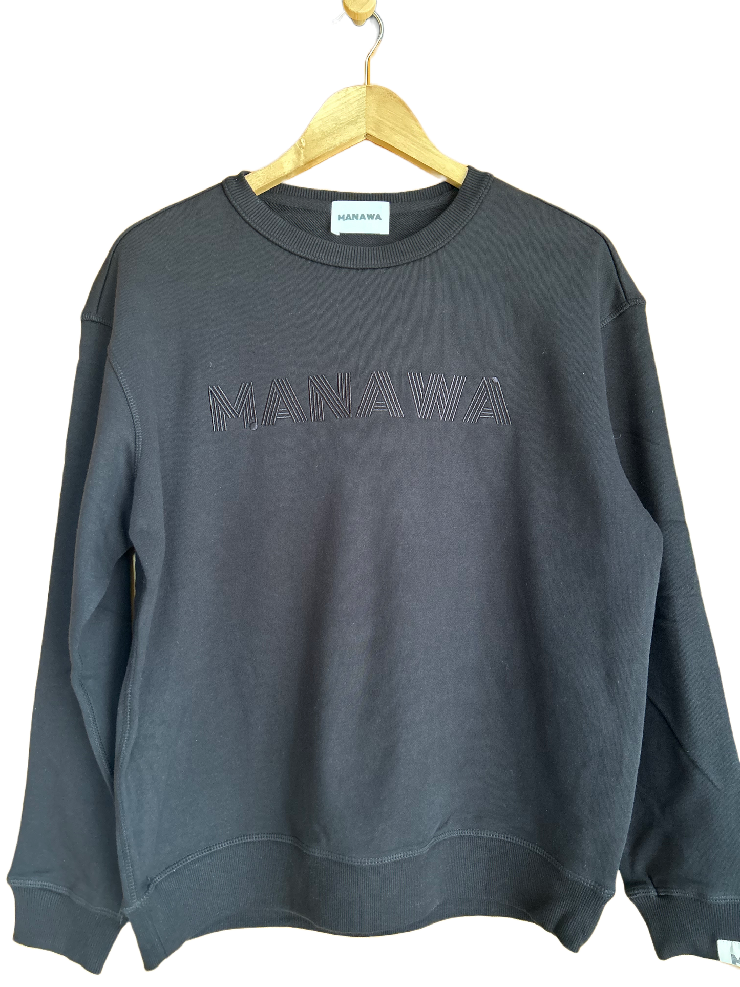 MANAWA crew - black embroidery